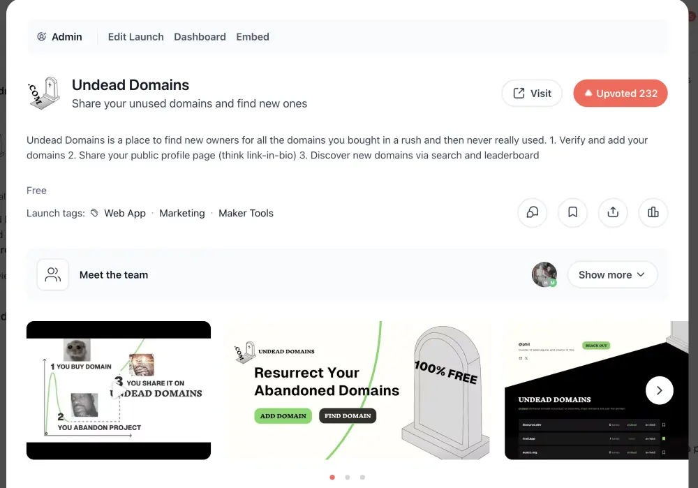 success on producthunt